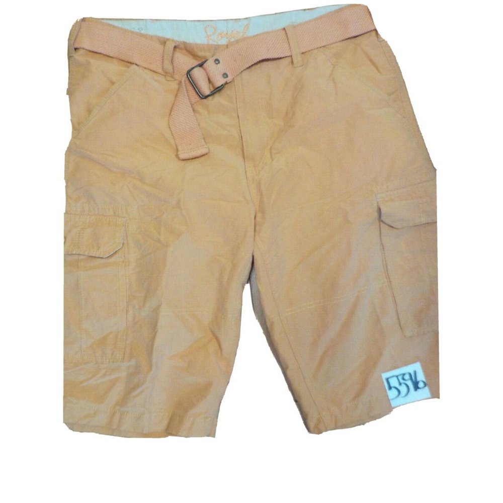 Royal Premium Belted 6 Pocket Cargo Shorts Tangerine Mens Size 38 x 14